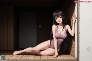 A woman in a white bikini sitting in a pool.