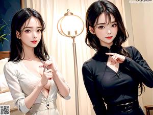 A woman in a white dress standing in front of a building.