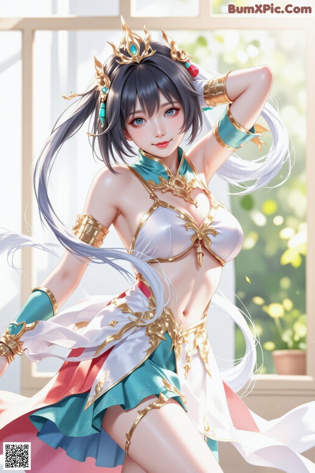 Hentai - Under the Radiance of Celestial Grace Set.2 20250124 Part 4 No.0dfffb A woman in a bikini with a crown on her head.