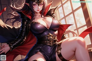 A woman dressed as a superhero holding a sword.